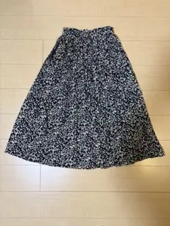 【Heather】レオパードプリーツ ロング スカート フリーサイズ