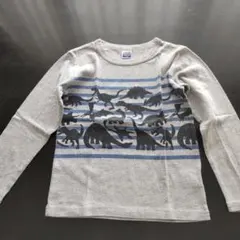 b.ROOM 恐竜柄 長袖カットソー 130