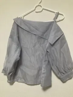 【MAJESTIC LEGON】オフショルダー グレー 五分袖 シャツ