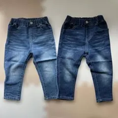 ベビー デニムパンツ 2枚セット 双子