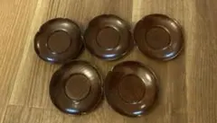 コースター　5枚　ダークブラウン