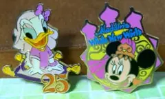 25周年記念 デイジー ＆ ミニー アラビアンコースト　ピンバッジ　未使用　非売
