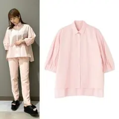 完売品 23SS ADORE アドーア コンパクトコットンブラウス ピンクのサムネイル