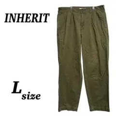 【INHERIT】ベイカーパンツ　カーキ　ミリタリー　大きいサイズ