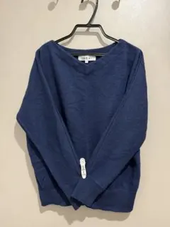 ネイビー Vネック セーター