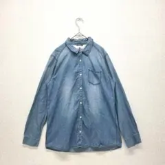 ハートマーケット シャツ デニムシャツ ダンガリーシャツ ブルー L 綿