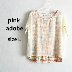 pink adobe 花柄シアーチュニック Mのサムネイル