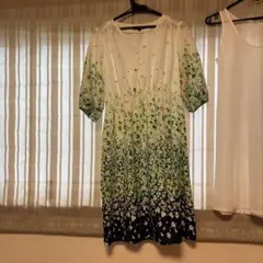 花柄グラデーションワンピース インナー付きのサムネイル