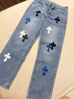 クロスパッチデニムパンツ - メルカリ