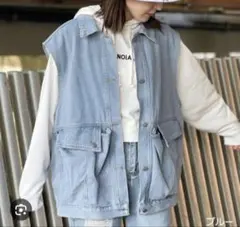 GORGEオーバーサイズ ノースリーブベスト デニム
