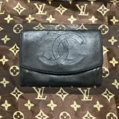 CHANEL ココマーク レザー コインケース ブラック