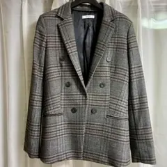 MANGO ウエストリボン付きダブルブレストジャケットのサムネイル