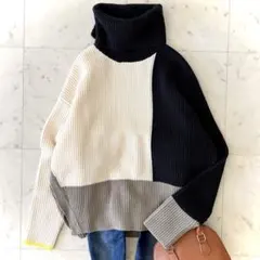 美品 DES PRES デプレ ウール タートルネックプルオーバー 洗える S