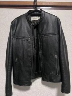 COACH メンズ レザージャケット ライダース ブラック 牛革のサムネイル