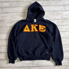 RUSSELL ATHLETIC ΔΚΕ 刺繍フーディ ネイビー L メンズ古着