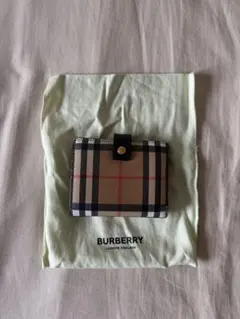 BURBERRY (バーバリー)Bシールドレザーウォレット3つ折り財布グレー