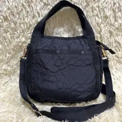 【極美品】レスポートサック　スモールジェニー　パフィーブロッサムズ　ブラック