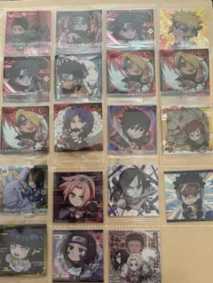 NARUTO キャラクター ウエハース シール 豆色紙 セット
