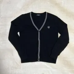 COMME CA ISM 黒 Vネックカーディガン 150A