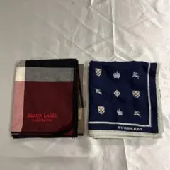 BLACK LABEL & BURBERRY ハンカチ2点セット