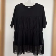 Honeys チュニック 半袖　ブラックのサムネイル