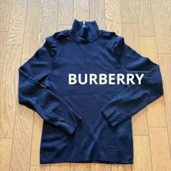 BURBERRY バーバリー 하이넥 니트 프릴 블랙 블랙