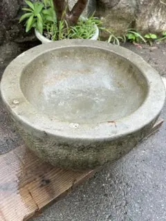 天然自然石・水鉢・向鉢・蹲・縁先手水鉢】庭石オブジェ置物箱庭バード