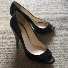 MIUMIUオープントゥパンプス ブラック 黒のサムネイル