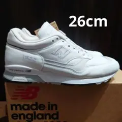 UK製M1500WG新品27.0cm白オールレザーモデル天然皮革ホワイト 27 5cm 新品 ニューバランス M1500 WHI オールレザー イギリス製