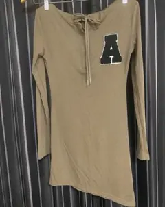 アシンメトリーミニワンピ☆Aロゴ☆平成ギャル☆フード付き☆y2k