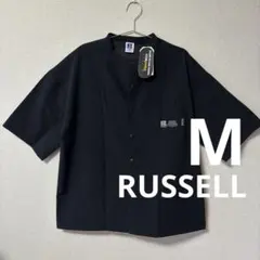 ■新品■　ラッセル　シャツ　クールネック　ブラック　Tシャツのサムネイル