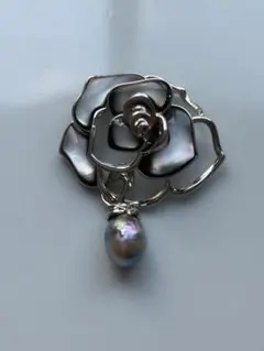 あこや真珠 本真珠　ブローチ　パール　華やか　8mm