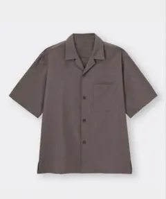 GUドライリラックスフィットオープンカラーシャツ(5分袖)