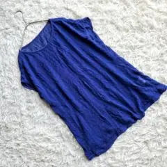 【ケイコスズキコレクション】 (40) フレンチスリーブリネンカットソー 透け感