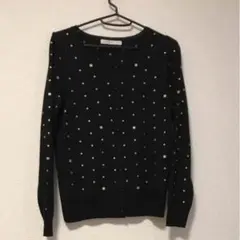 フランシュリッペの黒カーディガンニット