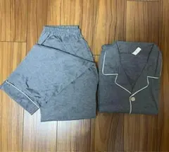 パジャマ　メンズ　グレー　上下セット　Lサイズ　コットン　薄手