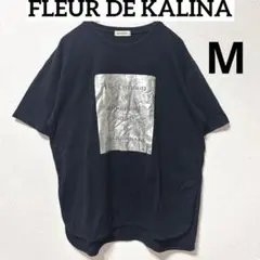 FLEUR DE KALINA スクエア箔 ロゴプリント Tシャツ