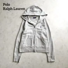 定番Polo Ralph Lauren ジップアップパーカーXL グレー ポニー