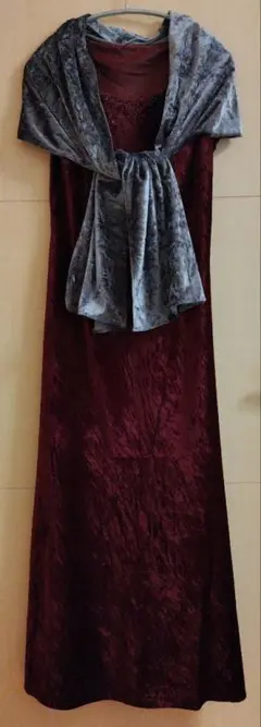 パーティー　ロングドレス ショール付き