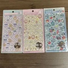 【3点セット⑤】ちいかわ ハンギョドン ボンボンドロップシール ぷくぷくシール