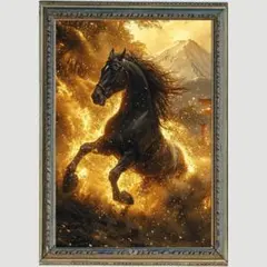 P2478未来を切り開く勝利の馬 2026年干支馬【 開運ヒーリングアート】