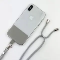 新品 スマホストラップ カード 肩掛け ショルダー おしゃれ 便利 グレー