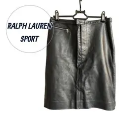 ラルフローレンスポーツ レザースカート 黒 9 本革のサムネイル