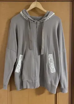 n'Or LABEL パーカー 花柄 レース 刺繍 オーバーサイズ ゆったり