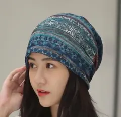 3way ヘアバンド　ネックウォーマー　ターバン　薄手　医療用帽子　ケア帽子