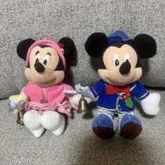ディズニー ミッキー＆ミニー ぬいぐるみ ベル付き 2体セット