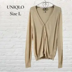 UNIQLO ユニクロ ライト Vネック シアー カーディガン イエロー L