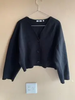 UNIQLO U メリノブレンドショートカーディガン ブラック