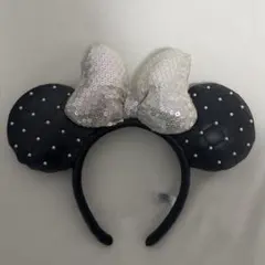 Disney ミニー　カチューシャ スパンコールリボン付き