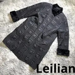 Leilian レリアン（13+）ダッフルコート アウター ブラック 黒 日本製